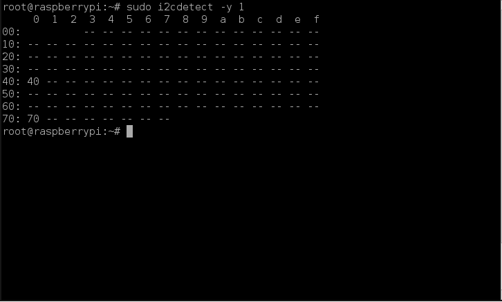 Scanning I2C devices on Raspberry Pi using i2c-tools