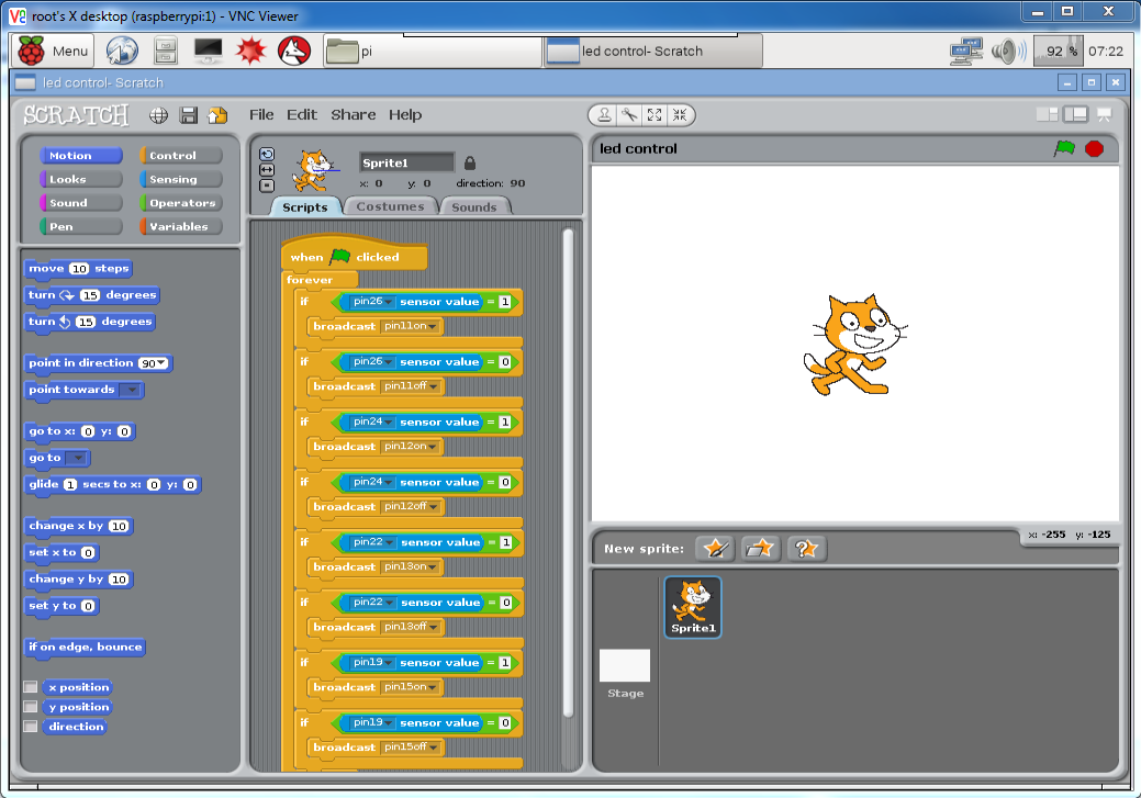 Controlling LED using buttons